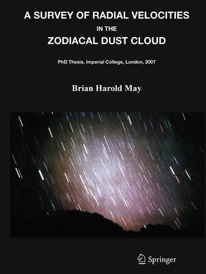 cover image of A Survey of Radial Velocities in the Zodiacal Dust Cloud